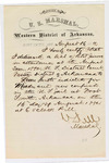 1880 August 16: Letter of certification, from v. Dell, U.S. marshal, certifying his deliverance of list of petit jurors for U.S. v. Lurn Smith, murder