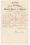 Certificate, of employment, from V. Dell, U.S. marshal, certifying his deliverance of list of petit jurors for U.S. v. William A.J. Finch, murder