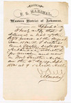 1880 September 04: Letter of certification, from V. Dell, U.S. marshal, certifying his deliverance of list of petit jurors for U.S. v. John Howell, murder