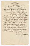 1880 September 07: Letter of certification, from C.C. Ayers, U.S. deputy marshal, certifying his deliverance of list of petit jurors for U.S. v. Charles Palmer, murder