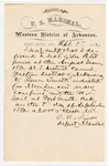1880 September 08: Letter of certification, from C.C. Ayers, U.S. deputy marshal, certifying his deliverance of list of petit jurors for U.S. v. Lum Smith, murder