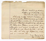 1880 September 13: Letter of certification, from V. Dell, U.S. marshal, certifying his deliverance of list of petit jurors for U.S. v. Charles Palmer, murder