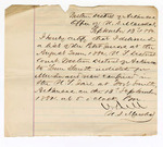 1880 September 13: Letter of certification, from v. Dell, U.S. marshal, certifying his deliverance of list of petit jurors for U.S. v. Lum Smith, murder