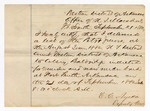 1880 September 21: Letter of certification, from V. Dell, U.S. marshal, certifying his deliverance of list of petit jurors for U.S. v. Colsey Baldridge, murder