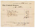 1880 October 01: Voucher, to M.S. Cohn; includes cost for overalls, shirts, and other clothing; V. Dell, U.S. marshal