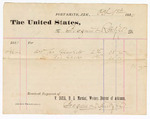 1880 October 01: Voucher, to Bocquin and Reutzel; includes cost of blankets and bed sacks; V. Dell, U.S. marshal