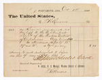 Voucher, to E.H. Reeves; includes cost of services rendered as bailiff to the U.S. district court; V. Dell, U.S. marshal; Stephen Wheeler, U.S. clerk of court