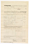 Voucher, U.S. v. Sunny Brown, retail liquor dealer; includes cost of warrant, mileage, and feeding prisoner; Bass Reeves, posse comitatus; J.L. Ayers, deputy U.S. marshal; Hawkins Seely, Jesse Brown, and Wallace Underwood, witnesses; Stephen Wheeler, U.S. commissioner