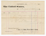 1880 October 25: Voucher, to Bocquin and Reutzel; includes cost of blankets, shirts, bed sacks, and other items for U.S. jail; V. Dell, U.S. marshal