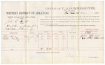 1880 November: Voucher, U.S. v. John E. Smith, violation of the United States Internal Revenue Laws; includes cost of per diem and mileage; John Harvey and Willy Harvey, witnesses; V. Dell, U.S. marshal; E.B. Harrison, commissioner