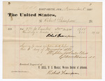 Voucher, to Robert Thompson; includes cost for lumber; Stephen Wheeler and G.S. Williams, U.S. clerk of court; V. Dell, U.S. marshal