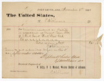 1880 November 03: Voucher, to E.H. Runes; includes cost of services rendered as bailiff; Stephen Wheeler and G.S. Williams, clerk; V. Dell, U.S. marshal