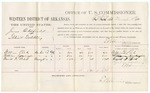 1880 November 08: Voucher, U.S. v. James Oldfield, illicit distilling; includes cost of per diem and mileage; William Peek, William Loudagin, and David F. Bird, witnesses; V. Dell, U.S. marshal; E.B. Harrison, commissioner and witness of signatures