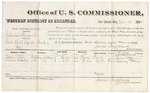 1880 November 13: Voucher, U.S. v. Charles Stewart, introducing spirituous liquors; includes cost of per diem and mileage; James Peters and Dennie Moseley, witnesses; E.H. Reeves, witness of signatures; V. Dell, U.S. marshal; James Brizzolara, commissioner