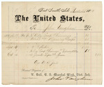 1880 November 22: Voucher, to John Vaughan; includes cost of lamp chimneys, wicks, reflectors, and oil for use in U.S. jail; v. Dell, U.S. marshal
