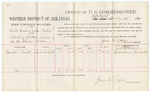 1880 November 26: Voucher, U.S. v. Hunter Henderson and Sam Perkins, introducing spirituous liquors into the Choctaw Nation; includes cost of per diem and mileage; Cornelius Durant, witness; V. Dell, U.S. marshal; Zara L. Cotton, commissioner