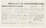 Voucher, U.S. v. Joe Brown, introducing spirituous liquors; includes cost of per diem and mileage; Frank Gooding, Daniel Collins, William Bacon, and C.P. Godfrey, witnesses; E.H. Reeves, witness of signatures; V. Dell, U.S. marshal; James Brizzolara, U.S. commissioner