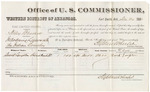1880 December 20: Voucher, U.S. v. Wiley Beaver, introducing spirituous liquors; includes cost of per diem and mileage; David Laughton, witness; V. Dell, U.S. marshal; Stephen Wheeler, commissioner