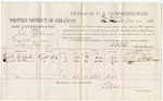 1880 December 22: Voucher, U.S. v. John Gibson, violation of the Internal Revenue laws; includes cost of per diem and mileage; Cullen E. Botse and Augustus S. Thomps, witnesses; V. Dell, U.S. marshal; E.B. Harrison, commissioner