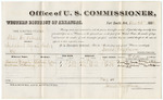 1880 December 24: Voucher, U.S. v. Elias Dakchise, introducing spirituous liquors; includes cost of per diem and mileage; Dennis Mosely and Anderson McKenny, witnesses; George H. Williams, witness of signatures; V. Dell, U.S. marshal; James Brizzolara, commissioner