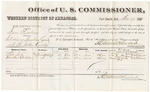 Voucher, U.S. v. Isaac Pesalona, introducing spirituous liquors; includes cost of per diem and mileage; Sim Joe and Human Cubbee, witnesses; G.H. Williams, witness of signatures; V. Dell, U.S. marshal; Stephen Wheeler, U.S. commissioner
