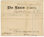 1881 January 03: Voucher, to S.A. and F.S. Mores; includes cost of one box; V. Dell, U.S. marshal; J.M. Huffington