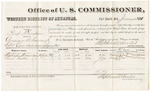 1881 January 04: Voucher, U.S. v. Pomp Thompson, carrying on the business of retail liquor dealer without paying special tax; includes cost of per diem and mileage; Washington Homon and Lewis Tucker, witnesses; G.H. Williams, witness of signatures; V. Dell, U.S. marshal; Stephen Wheeler, commissioner