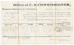 1881 January 12: Voucher, U.S. v. One Matters, assault with intent to kill; includes cost of per diem and mileage; Love Simpson, Jeremiah Reed, Joseph Phipps, and W. Bell, witnesses; G.H. Williams, witness of signatures; V. Dell, U.S. marshal; James Brizzolara, commissioner