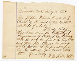 Letter, from W.M. Kelley, medical doctor, to Stephen Wheeler, U.S. clerk of court for western district U.S. court, certifying his role as attending physician for Captain J.C. Robord