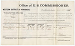 1881 April 28: Voucher, U.S. v. Tom Triplett, assault with intent to kill; includes cost of per diem and mileage; Hudson Harlan and James Stephens; E.H. Reeves, witness of signatures; James Brizzolara, commissioner