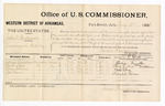 1881 July 05: Voucher, U.S. v. John Anderson, larceny; includes cost of per diem and mileage; Joshua Lewallen, Shiek Nail, Charles Collens, and Joseph Esaw, witnesses; E.H. Williams, witness of signatures; V. Dell, U.S. marshal; James Brizzolara, commissioner