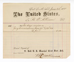 1881 June 22: Voucher, to B.F. Atkinson; includes cost of services as jury commissioner; v. Dell, marshal