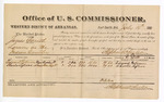 1881 July 19: Voucher, U.S. v. James Barnett, larceny; includes cost of per diem and mileage; Edward Robinson and Charles Leflore, witnesses; V. Dell, U.S. marshal; Stephen Wheeler, commissioner
