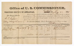 1881 July 22: Voucher, U.S. v. W.T. Sellers, selling whiskey to Indians; includes cost of per diem and mileage; John Props and Samuel L. Blair, witnesses; V. Dell, U.S. marshal; E.B. Harrison, commissioner