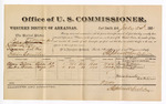 1881 July 25: Voucher, U.S. v. Charles Beau, introducing liquor; includes cost of per diem and mileage; Moses Belvin and Reuben Brown, witnesses; G.H. Williams, witness of signatures; v. Dell, U.S. marshal; Stephen Wheeler, commissioner