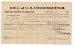 1881 July 28: Voucher, U.S. v. Jack McCoy, larceny; includes cost of per diem and mileage; Wesley Campbell and Nancy Campbell, witnesses; J.M. Huffington, witness of signatures; V. Dell, U.S. marshal; Stephen Wheeler, commissioner
