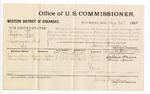 1881 August 26: Voucher, U.S. v. Buffalo Face, larceny; includes cost of per diem and mileage; Calvin Dean and Thomas Mosier, witnesses; V. Dell, U.S. Marshal; James Brizzolara, commissioner
