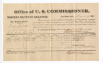 1881 August 27: Voucher, U.S. v. George Cornwell, larceny; includes cost of per diem and mileage; Major Wright and Allen Benton, witnesses; G.H. Williams, witness of signatures; V. Dell, U.S. marshal; Stephen Wheeler, commissioner