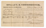 1881 August 31: Voucher, U.S. v. George Taylor, murder; includes cost of per diem and mileage; William Silcox and George Still, witnesses; G.H. Williams, witness of signatures; V. Dell, U.S. marshal; Stephen Wheeler, commissioner