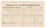 1881 August 31: Voucher, U.S. v. Thomas Baker, larceny; includes cost of per diem and mileage; Columbus C. Ervin and Henry Willis, witnesses; P.C. Cotton, witness of signatures; V. Dell, U.S. marshal; Z.L. Cotton, commissioner