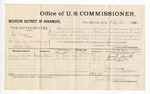 1881 September 05: Voucher, U.S. v. Big Moses, retail liquor dealer without paying special tax; includes cost of per diem and mileage; Samuel Smith and Srowder Nix, witnesses; G.H. Williams, witness of signatures; V. Dell, U.S. marshal; James Brizzolara, commissioner