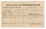 1881 September 10: Voucher, U.S. v. Calvin Albertson, violating internal revenue laws; includes cost of per diem and mileage; James McEvers, witness; V. Dell, U.S. marshal; Stephen Wheeler, commissioner