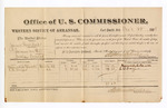 1881 November 22: Voucher, U.S. v. James Hailstuck, larceny; includes cost of per diem and mileage; Marmaduke Daniels and E.B. Frazier, witnesses; V. Dell, U.S. marshal; Stephen Wheeler, commissioner