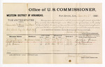 1881 December 06: Voucher, U.S. v. Lecunsoln (alias Quintain), introducing spirituous liquors; includes cost of per diem and mileage; Jocelyn Brown, Scott Hawkins , and J.H. Brown, witnesses; V. Dell, U.S. marshal; James Brizzolara, commissioner