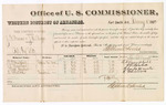 Voucher, U.S. v. J.G. Nance and J.A. Riggs, retail liquor dealing; includes costs of per diems and mileage for witnesses; R.D. Campbell, J.P. Marshal, Charles Hunter, R. Whitlock, witnesses; V. Dell, U.S. marshal; Stephen Wheeler, U.S. commissioner and clerk