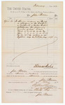 Voucher, to John Paterson, of Fort Smith, Arkansas, for assisting for services rendered as bailiff; Thomas Boles, U.S. marshal; Stephen Wheeler and G.S. Williams, U.S. clerk of courts
