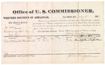 1882 July 05: Voucher, U.S. v. Joe Coley, introducing spirituous liquor; includes costs of per diem for witness; Frank McDowell, witness; John Paterson, witness of signature; received of Thomas Boles, U.S. marshal; James Brizzolara, U.S. commissioner