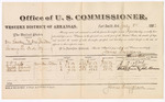 1882 July 08: Voucher, U.S. v. One Lackey and One Boston, larceny; includes costs of mileage and per diem for witnesses; J.T. Noel, Joseph Schmitt, Ellick Conner, witnesses; John Paterson, witness to signatures; received of Thomas Boles, U.S. marshal; James Brizzolara, commissioner