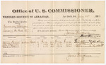 1882 July 10: Voucher, U.S. v. Emmerson Fulsom, larceny; includes costs of mileage and per diem for witnesses; Daniel Turner, J.M. Shannon, Clarence Colbert, witnesses; John Paterson, witness to signature; received of Thomas Boles, U.S. marshal; James Brizzolara, U.S. commissioner