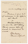 Letter, from Henderson and Caruth, attorneys at law; regarding a list of witnesses to be subpoenaed for the case William Bath v. Weldon and Robinson